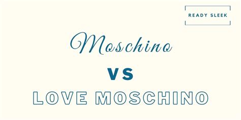 love moschino vs moschino.